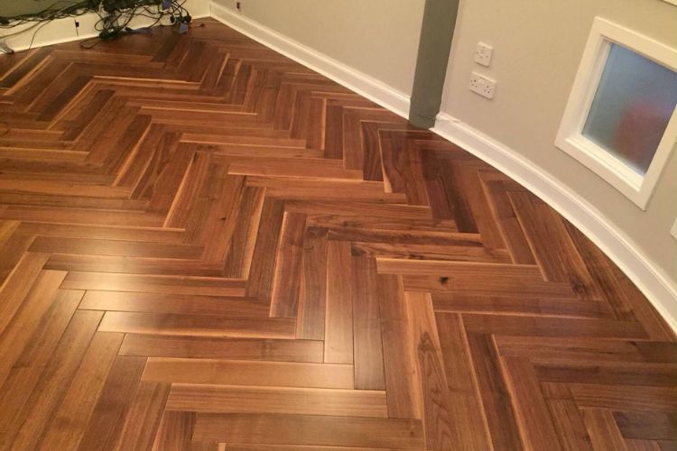 Walnut Herringbone Flooring
