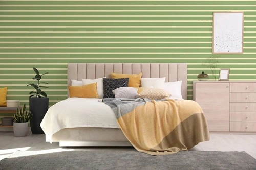 Green and White Striped Wallpapers
