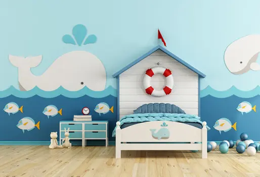 Trendy Kids bedroom Wallpaper in dubai