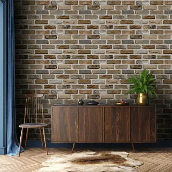 brick wallpaper in dubai home