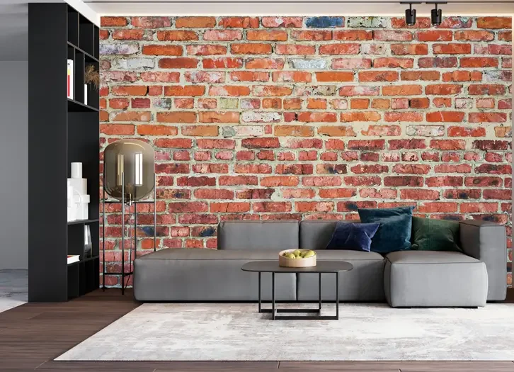 Red Brick Wallpaper Rustic Brick Peel and Stick
